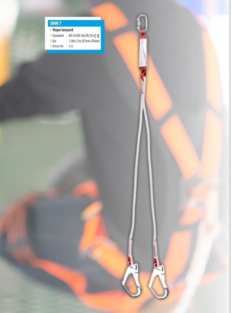 DMN-7 Şok Emicili Çift Bacaklı Lanyard