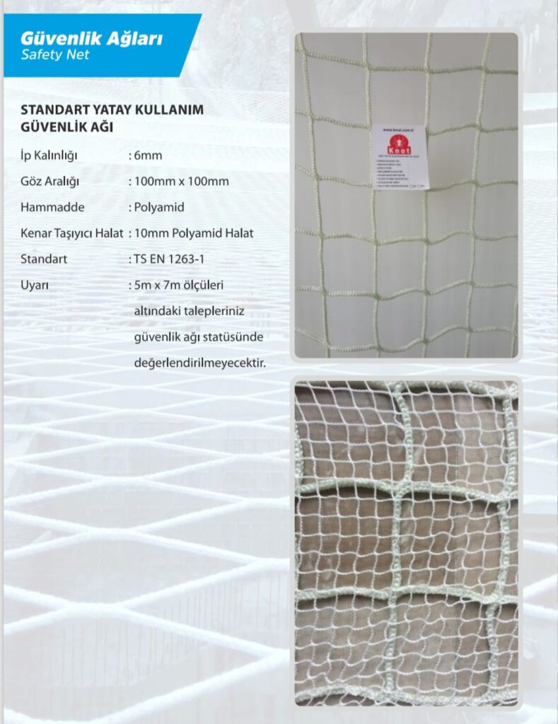 TS-EN 1263-1 POLYAMİD GÜVENLİK FİLESİ 10*10 cm